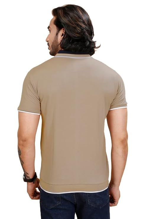 Ravino Regular Fit Cotton Blend Polo T-Shirt for Men | Casual Everyday Wear