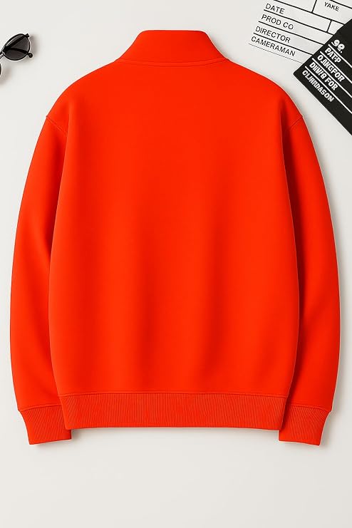 Meldor Men’s Fleece Half-Zip High Neck Sweatshirt | Warm Stylish Winter Wear -M4563