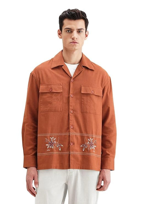 Sare Rabbit Regular Fit Embroidered Shirt for Men, Stylish Casual Wear, Premium Look