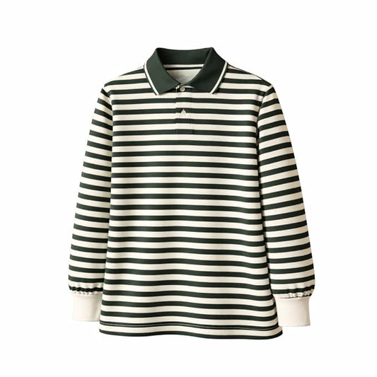 Marvex Men’s Premium Black Striped Polo T-Shirt | Long Sleeve Cotton Blend Casual Wear