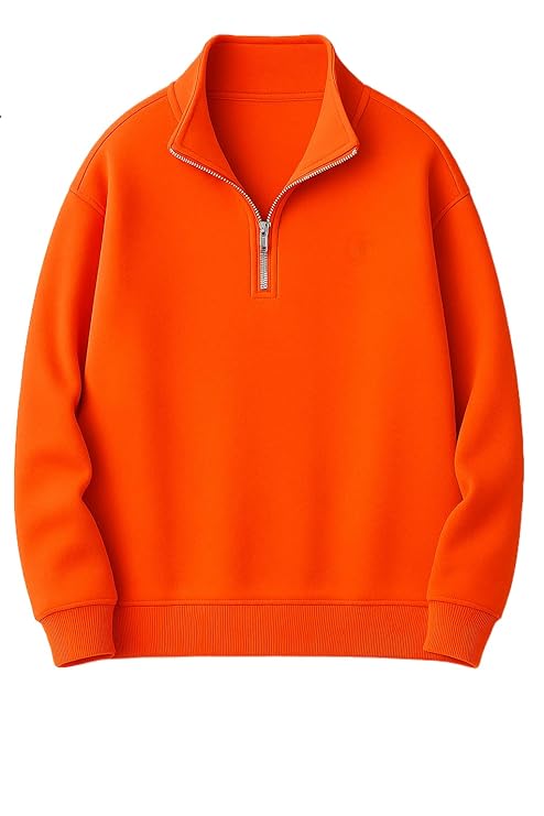 Meldor Men’s Fleece Half-Zip High Neck Sweatshirt | Warm Stylish Winter Wear -M4563