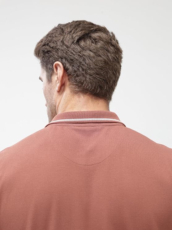 Turvex Men's Solid Polo T-Shirt, Odor Control, Stretchable & Breathable Cotton Rich Fabric