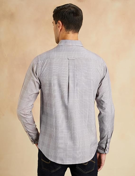 Sataen Premium Men's Stylish Checkered Casual Shirt – Regular Fit, Modern Look